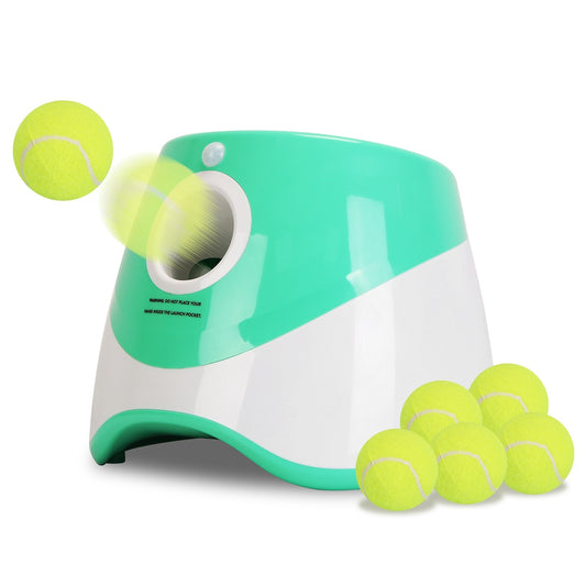 Automatic tennis ball launcher for dogs